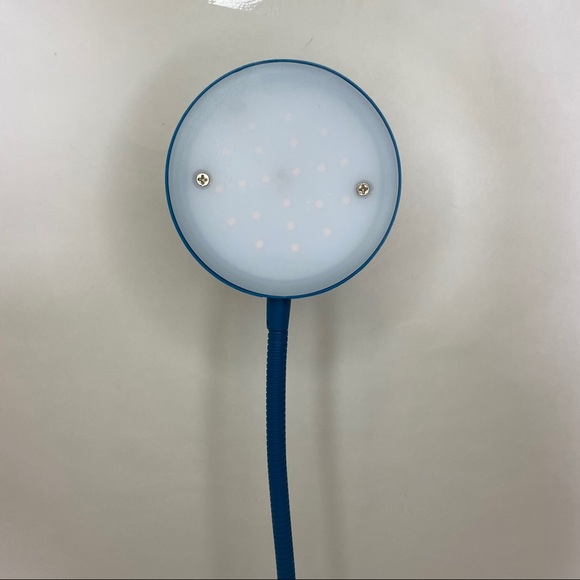 Turquoise Blue LED Plug-In Desk Lamp w/ USB Port - Picture 8 of 9